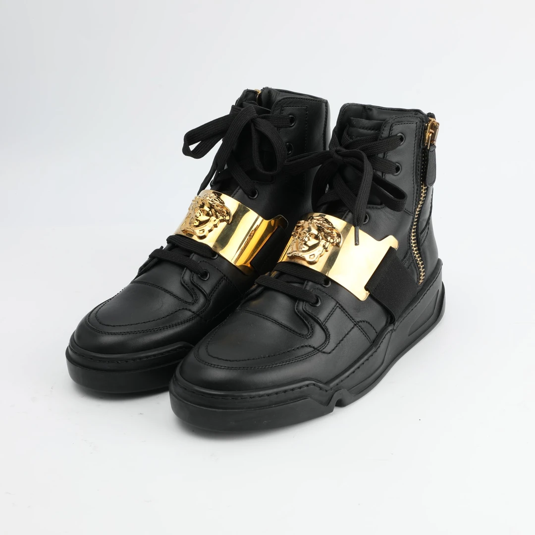未使用 VERSACE/范思哲 男士机车靴百搭休闲鞋 DSU6001DVG3GD410H