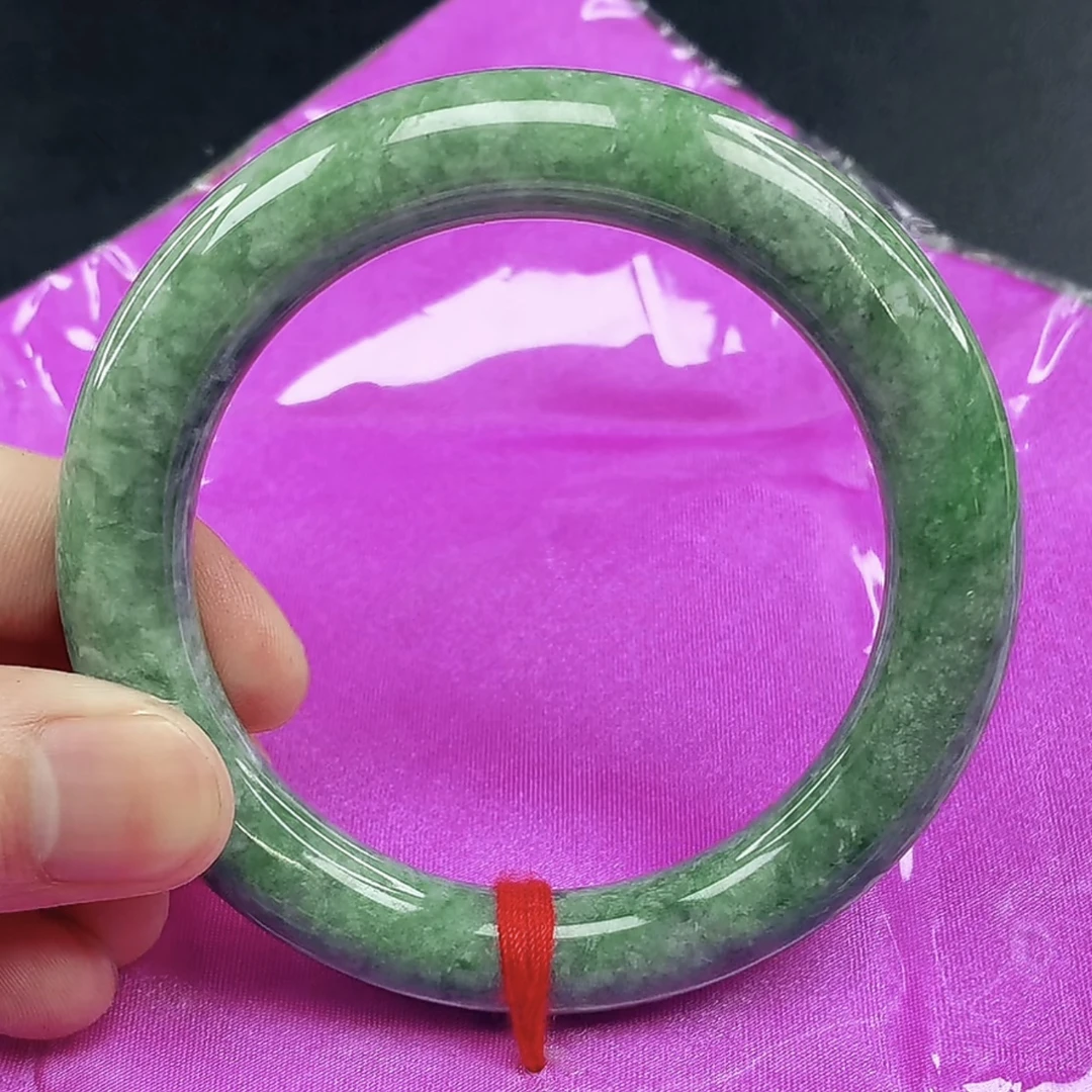 缅甸天然翡翠a货手镯，圈56（4205）圆