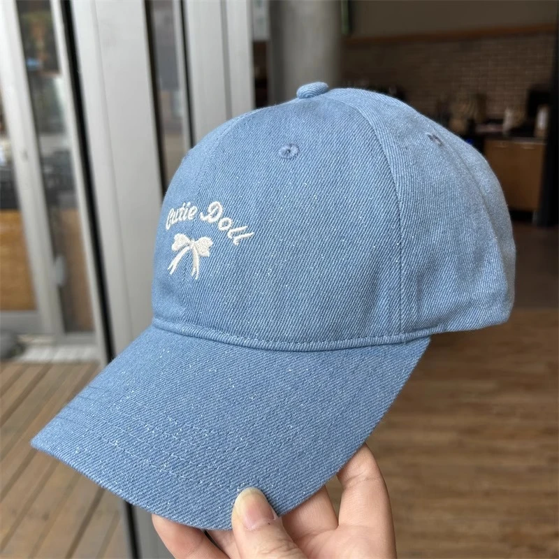 英国Cosp Kosp 遮阳帽大头围美式复古蝴蝶结棒球帽牛仔檐鸭舌帽子