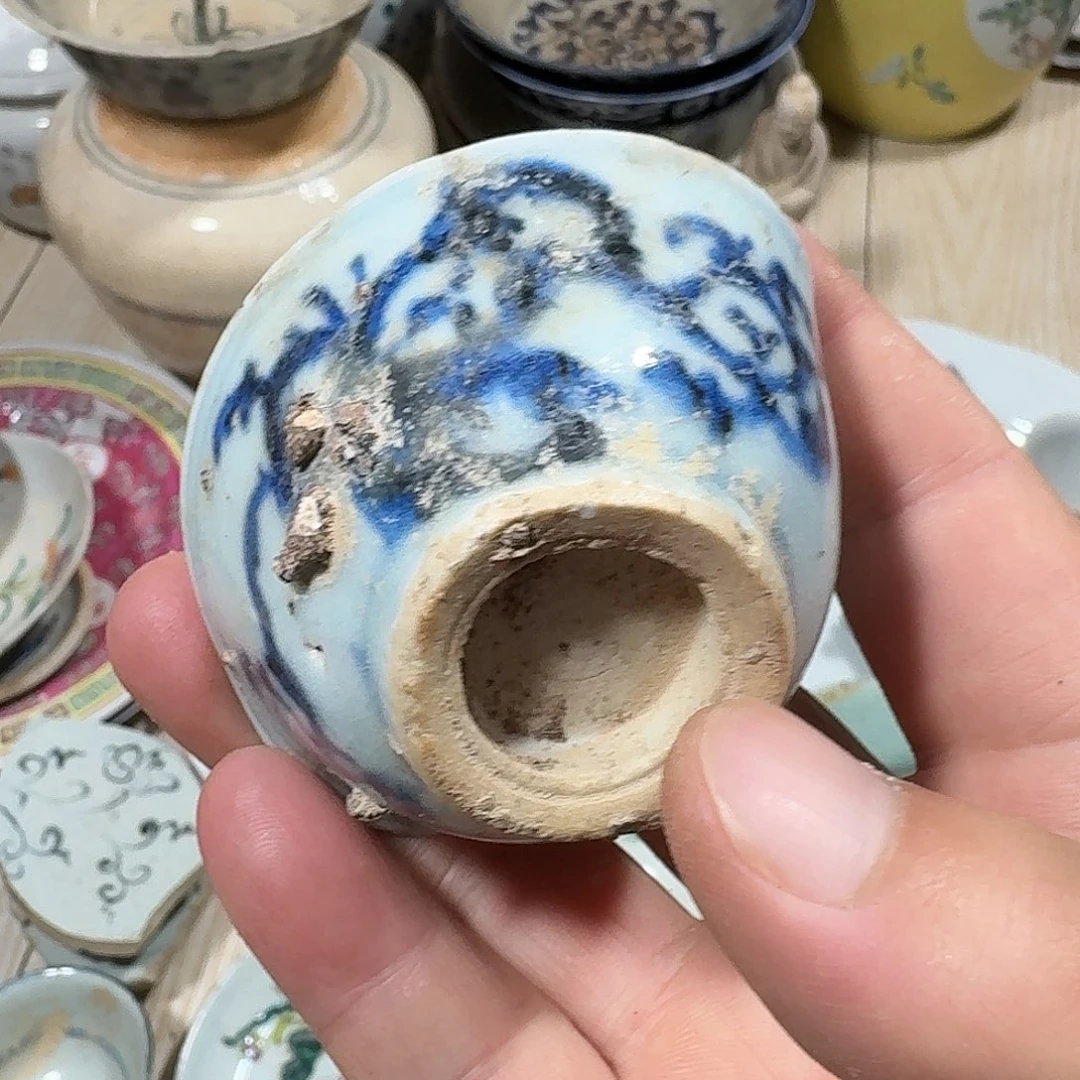 云***亲摆件青花瓷片标本，顺丰包邮