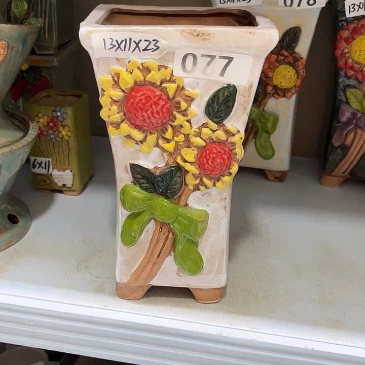 紫砂花盆粗陶材质多肉花盆