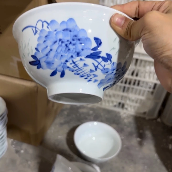 玉瓷景德镇陶瓷面碗两只微瑕