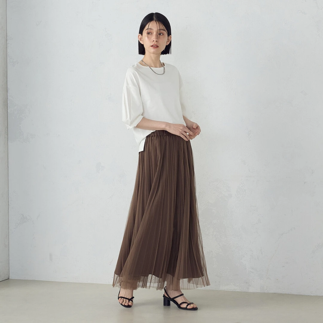 【胖虎家】夏季新款 C 正反两穿出游穿搭百搭气质薄纱百褶裙