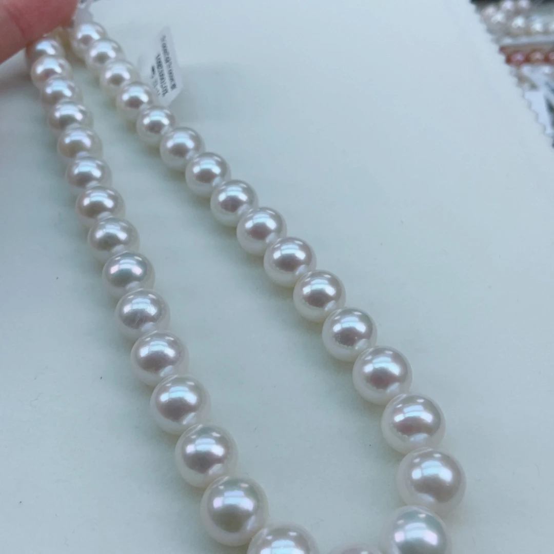 银S925镶嵌淡水珍珠11/12.5镜面炫彩极强光大灯泡