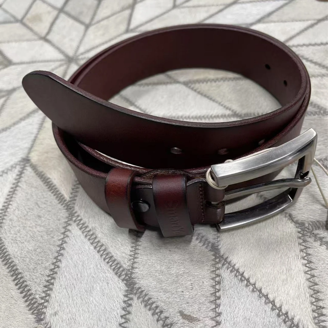 28594-男士牛皮皮带红