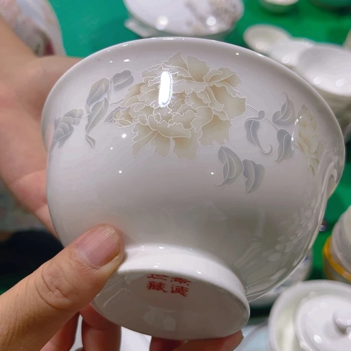 瓷片清雅五寸碗十个哇塞