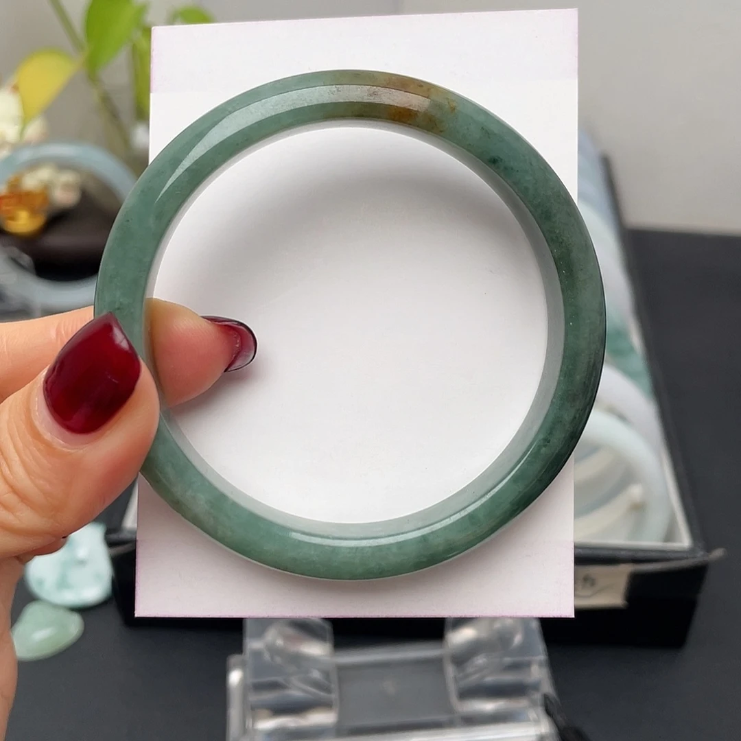 翡翠手镯未镶嵌57.5正圈