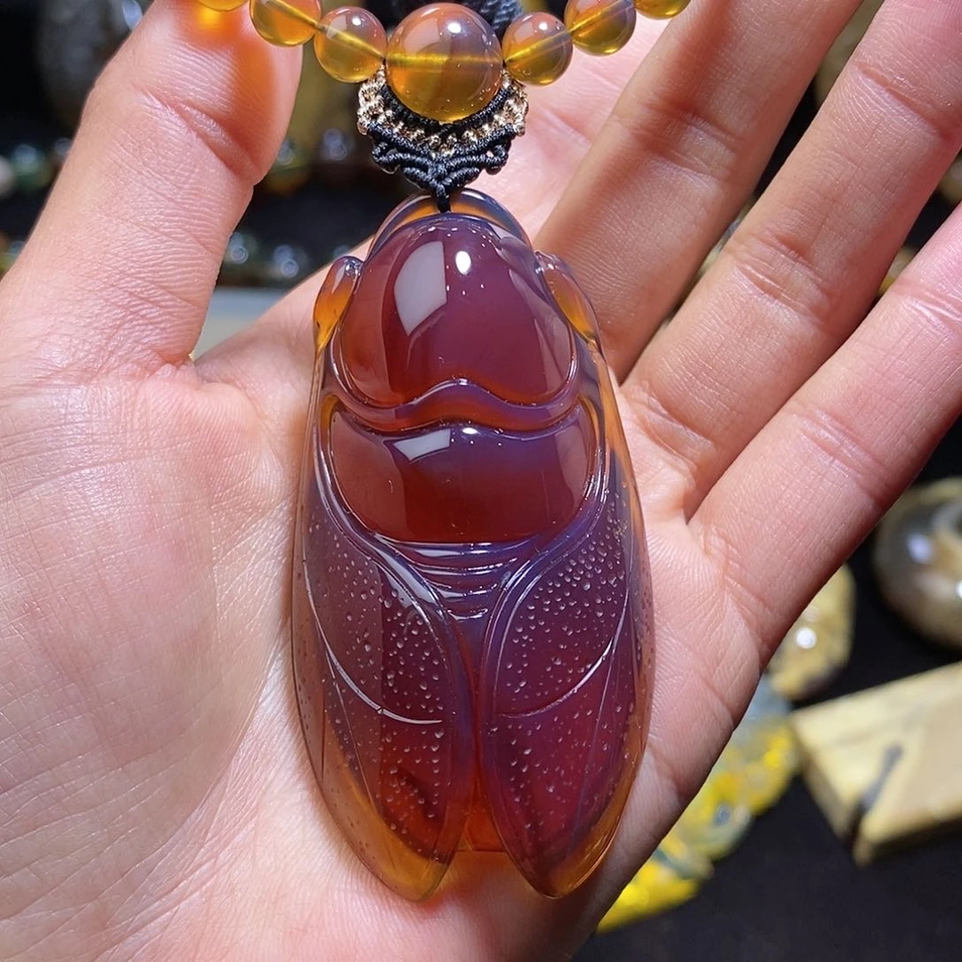 琥珀颈饰未镶嵌21.6克