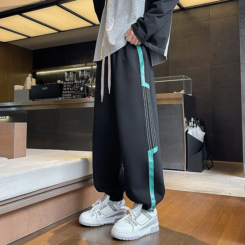 休闲裤男生2025春季直筒宽松工装男裤潮牌美式阔腿百搭显瘦长裤子