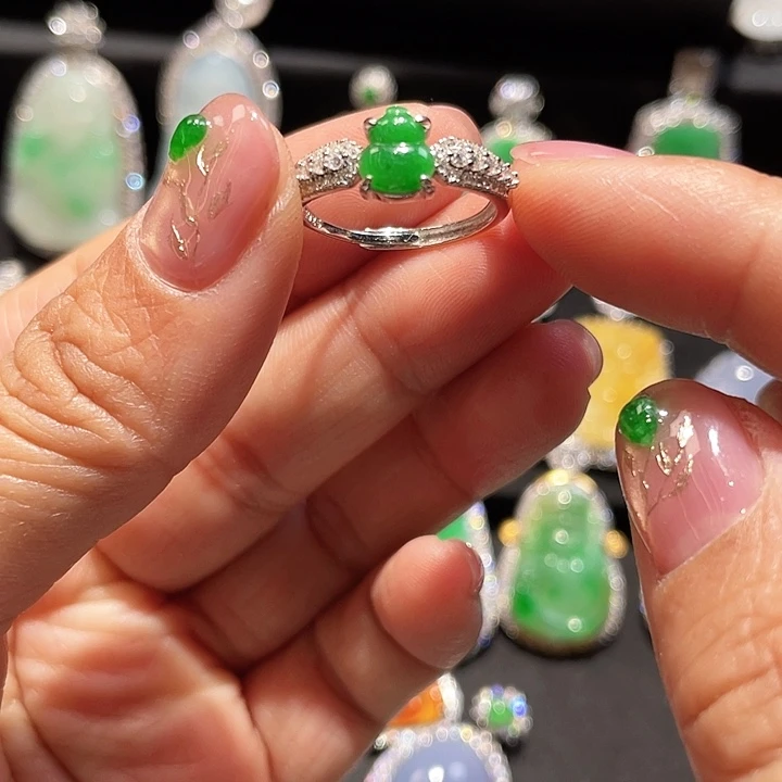 翡翠银S925镶嵌颈饰