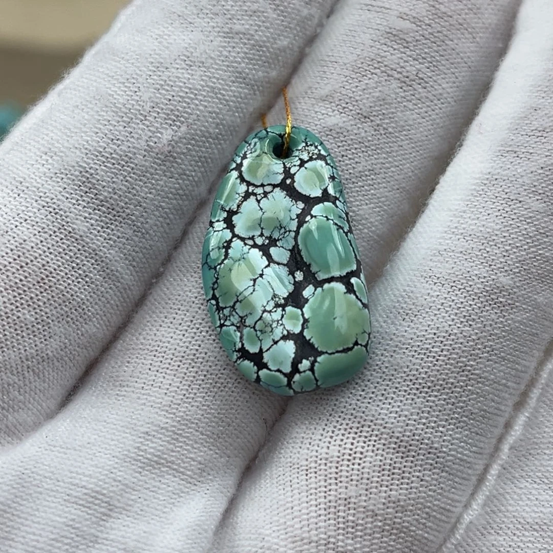 绿松石未镶嵌随型吊坠 15✖️27 编号34