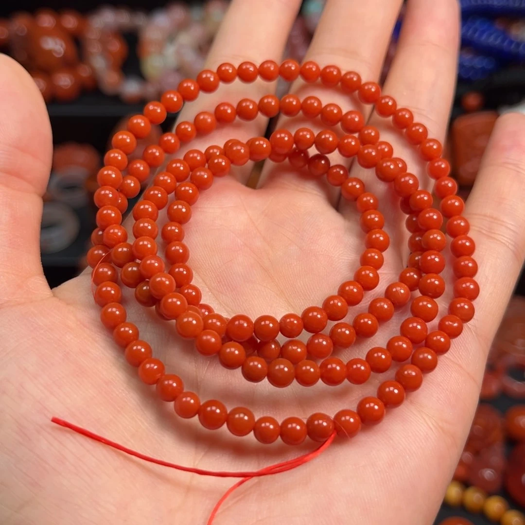 南红玛瑙手串4.5mm未镶嵌