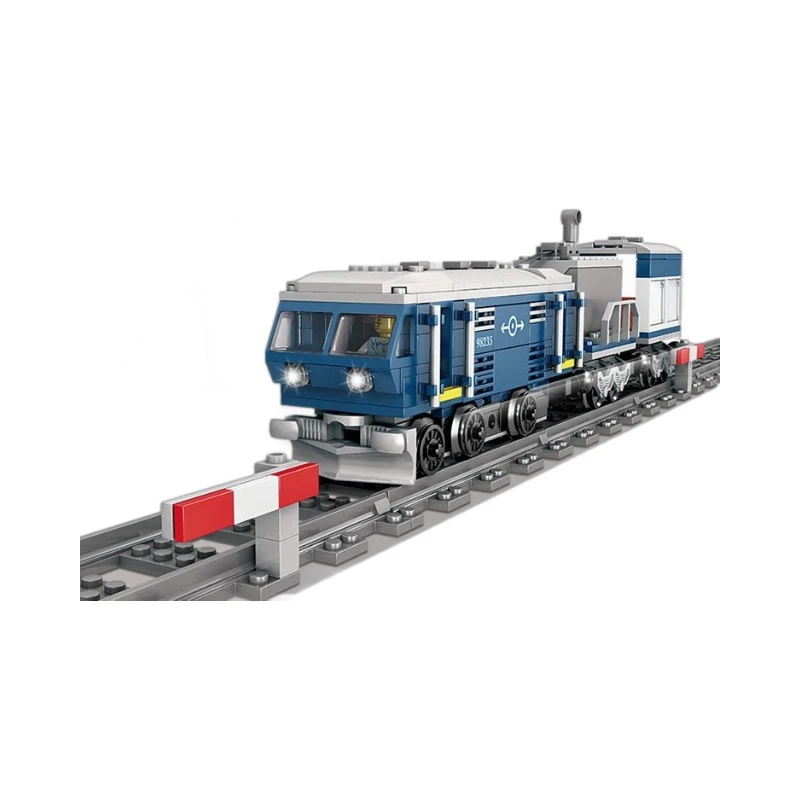 兼容乐高火车积木迷你城市列车和谐号电动轻轨男孩子益智拼装玩具