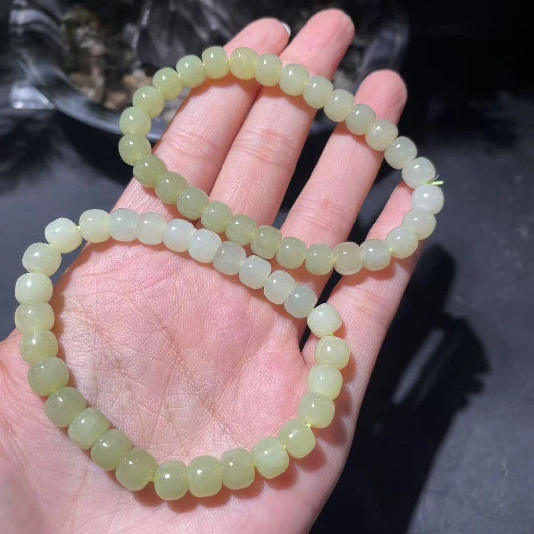 【玉经纶】32127/Q31-和田玉手串-多样性发其一6mm/28颗