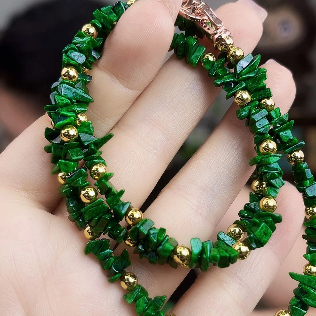 翡翠未镶嵌颈饰项链