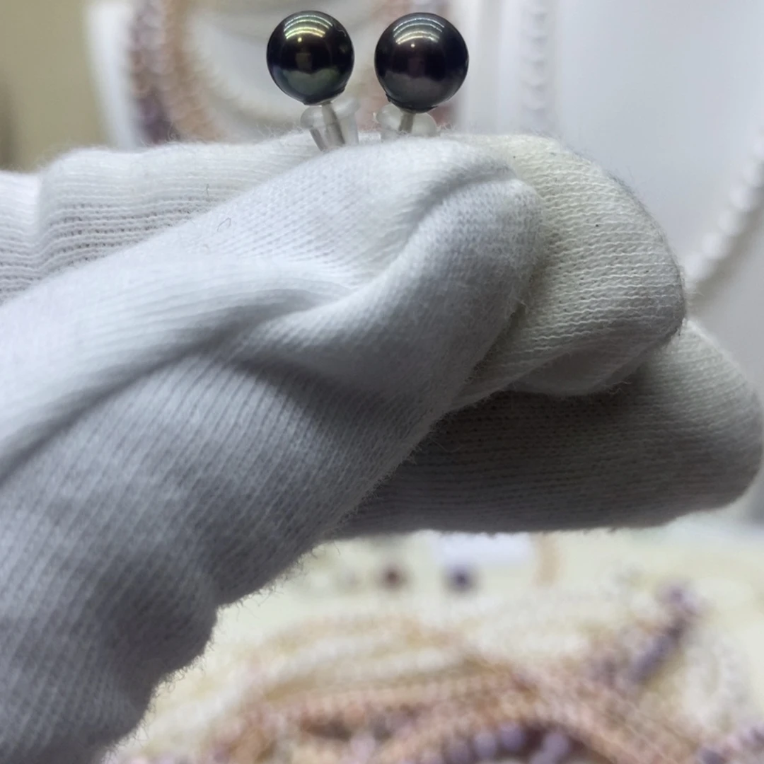 淡水珍珠耳饰银S925镶嵌