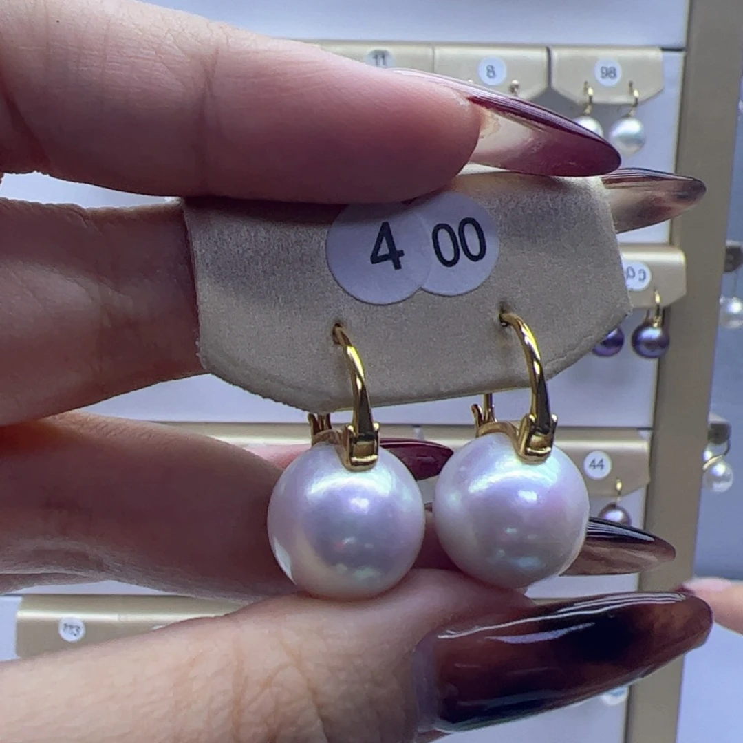 淡水珍珠耳饰银S925镶嵌
