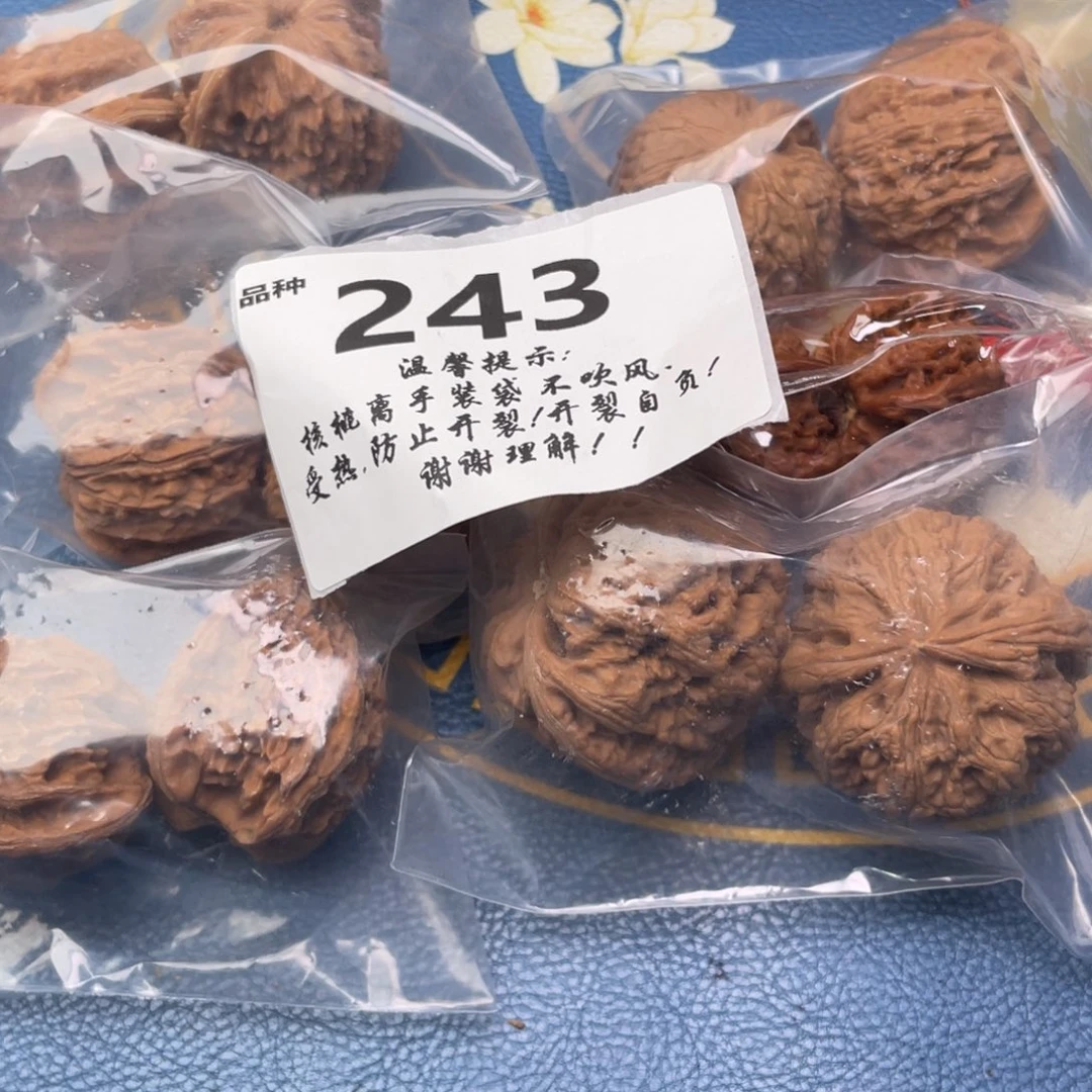 文玩核桃把件243号6对带练手粗筋