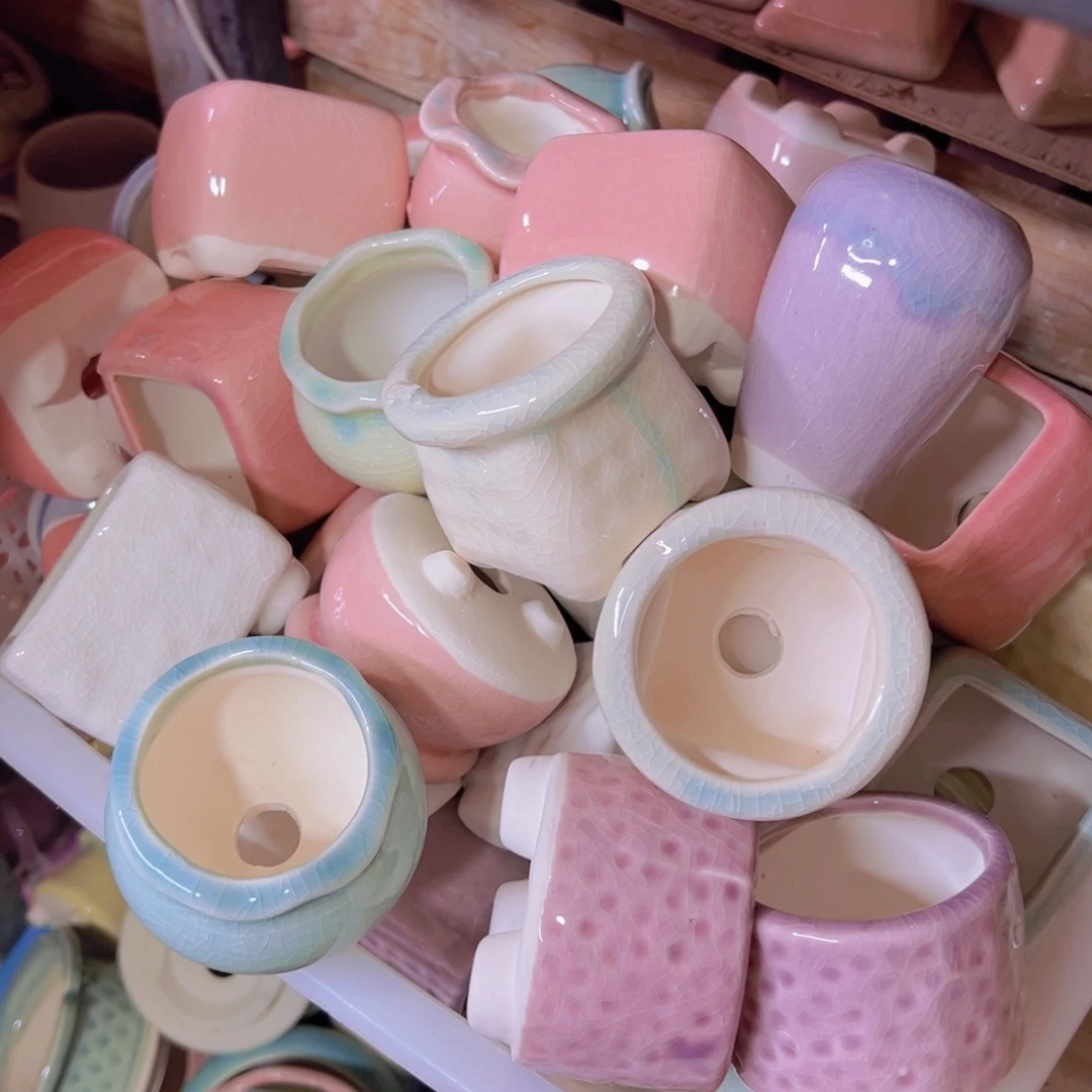 陶瓷花盆当场凑满12包邮随机瑕疵6个