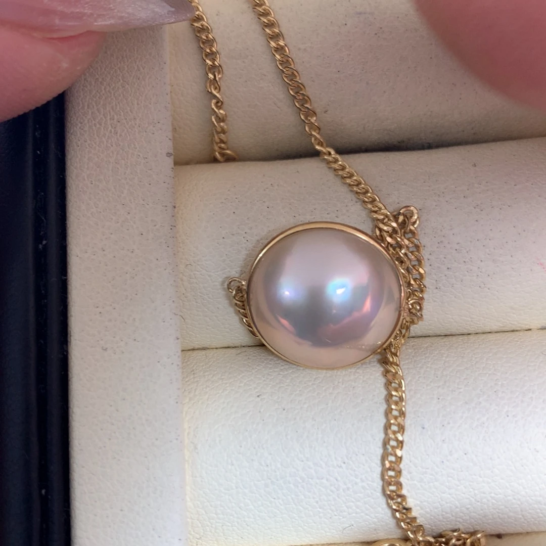 拼合珍珠（马贝珠）手绳18K金镶嵌