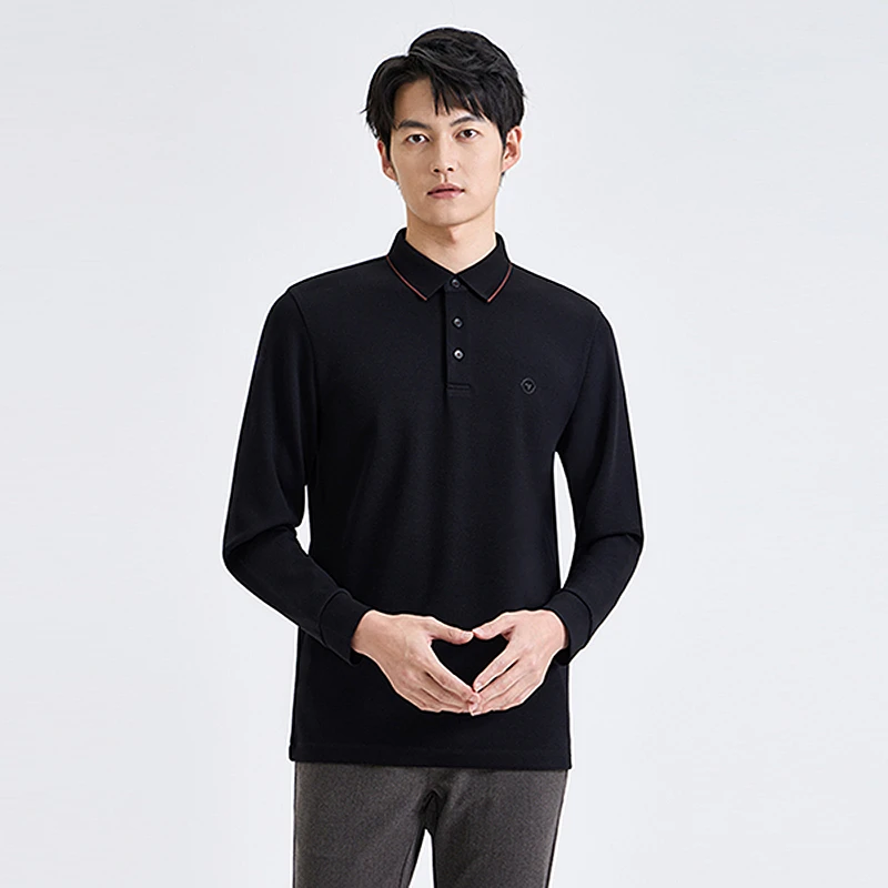 专柜秋冬/柒牌/长袖POLO衫/727T70240