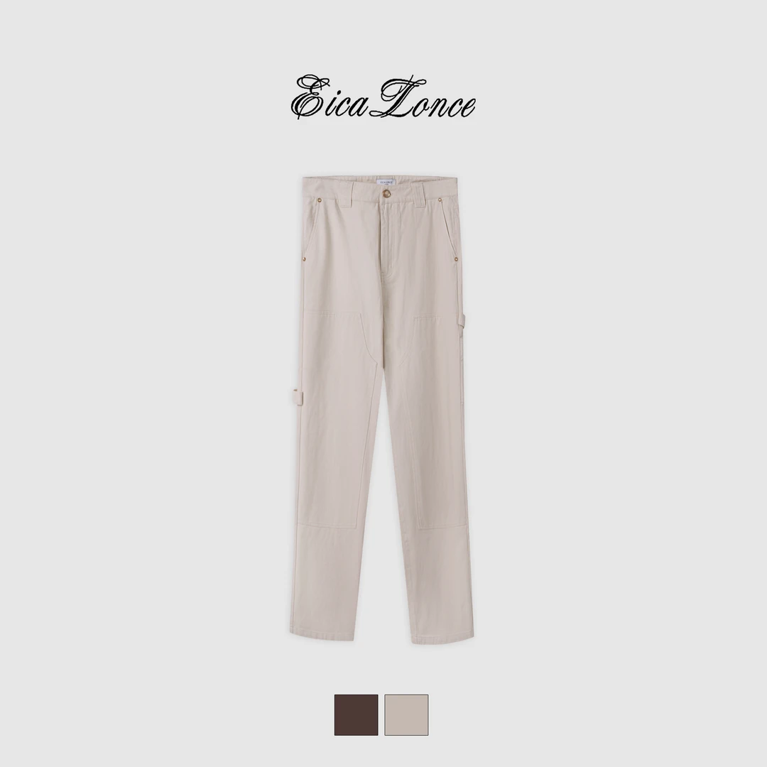 Eicalonce·意卡伦萨 25·FW秋季男士纯棉宽松直筒休闲裤KM12473