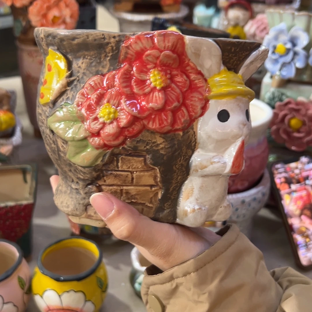 多肉花盆满20发货，爱退款拉黑