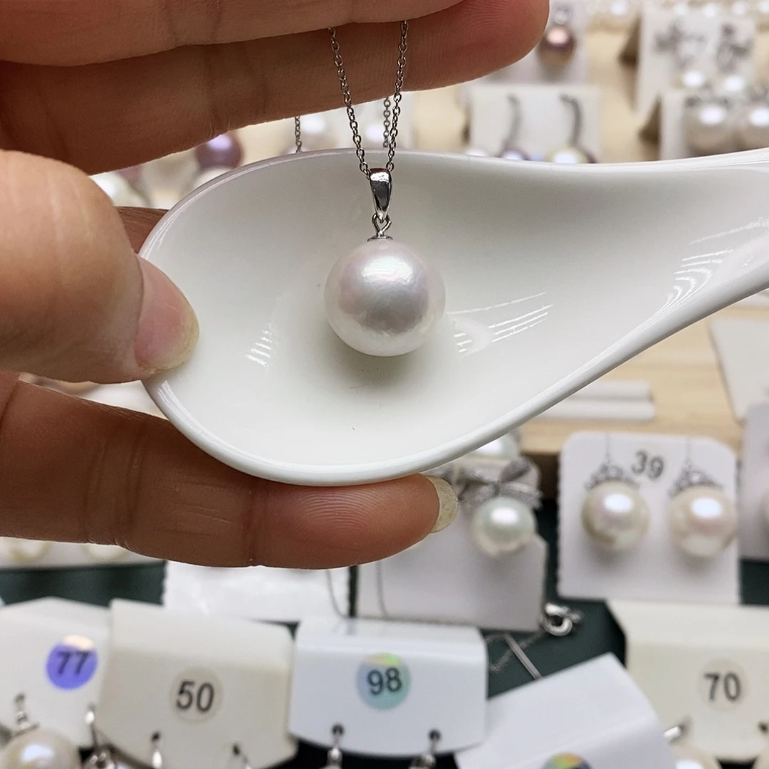 淡水珍珠银S925镶嵌颈饰