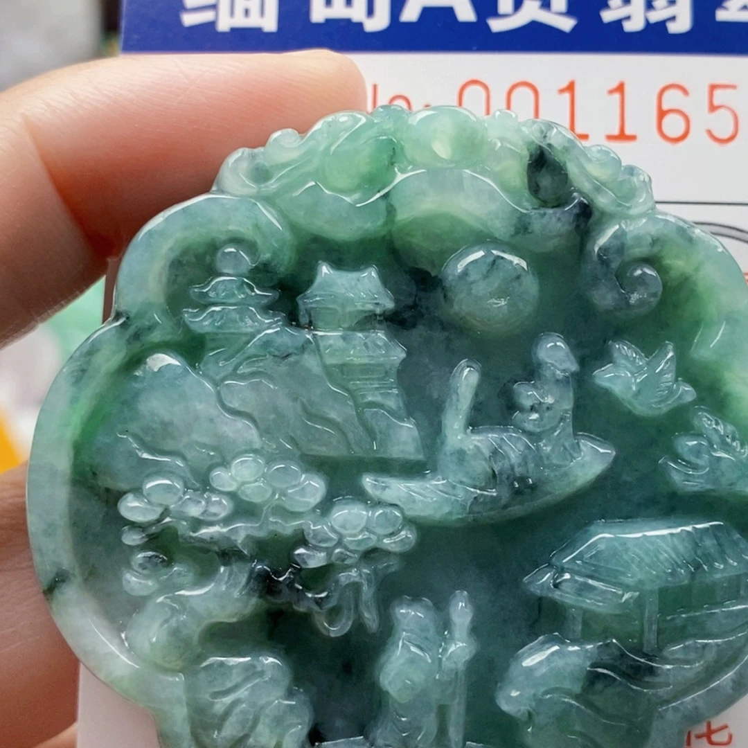 翡翠未镶嵌吊坠(不含链)