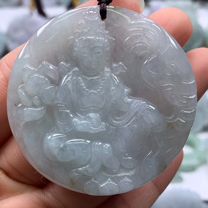 翡翠未镶嵌颈饰普贤菩萨福利洒黄翡福利