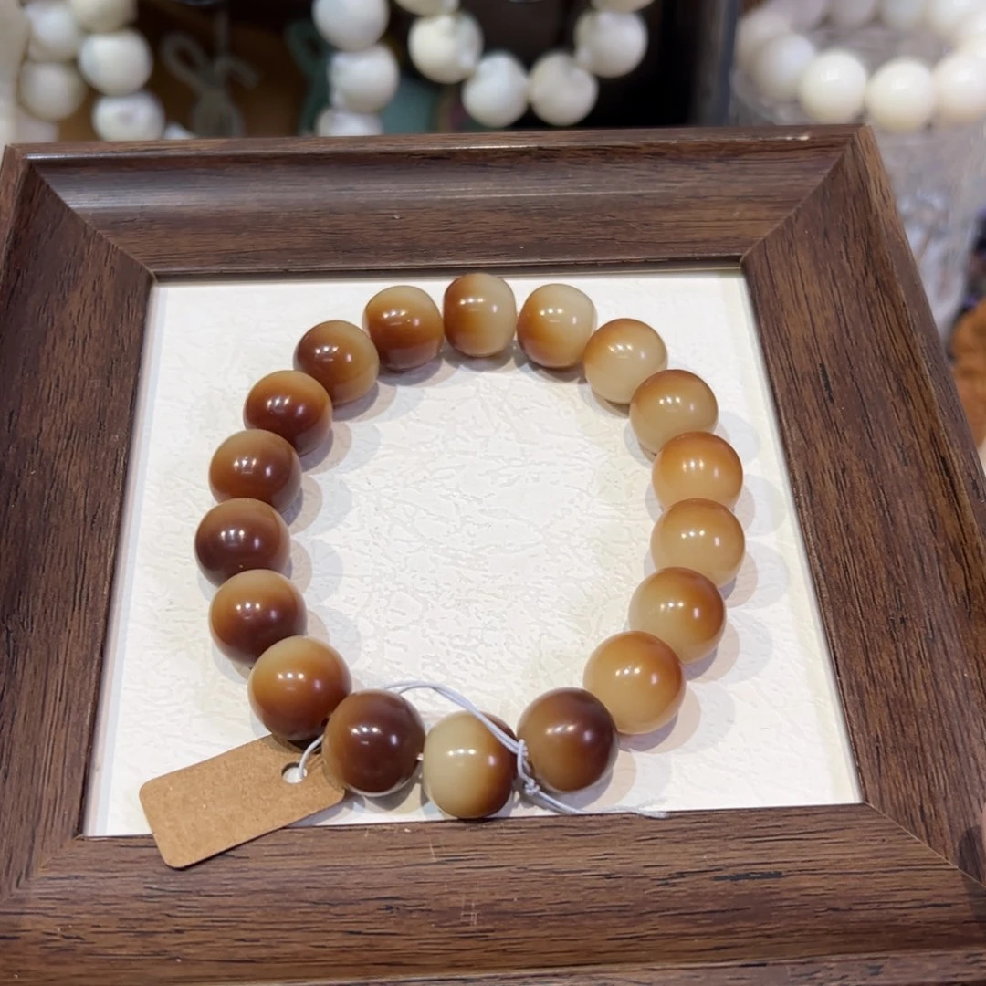 菩提根/象牙果吊坠焦糖小苹果卡14微瑕