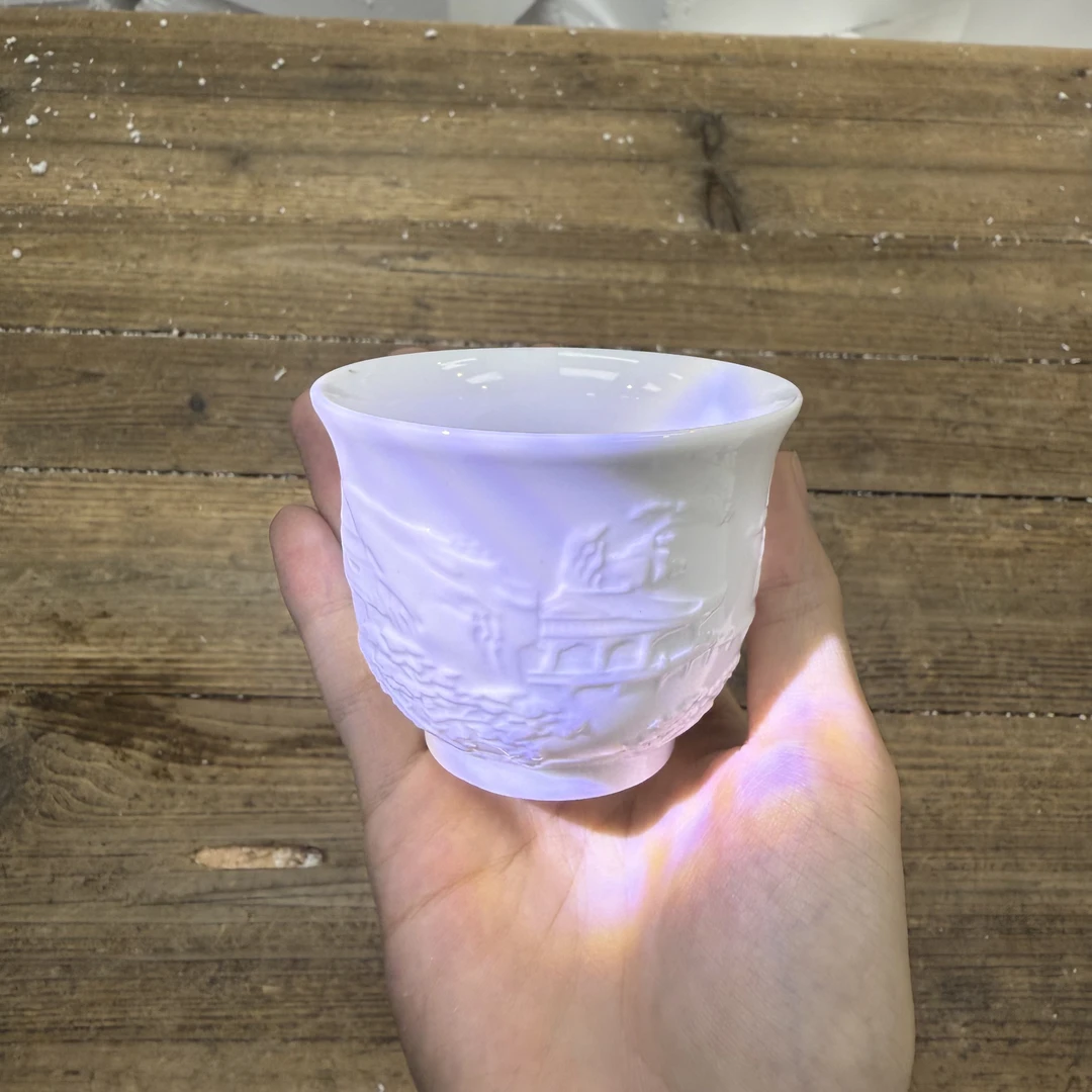 【闪购商品】冰种玉瓷滕王阁高端主人杯（不带图中礼盒）