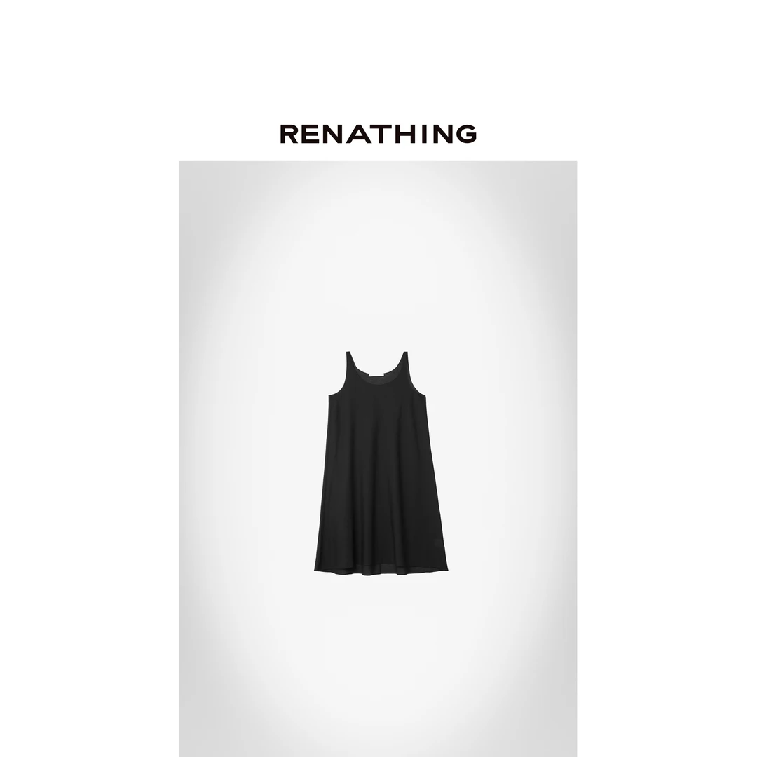 【RENATHING】轻薄无袖背心式连衣裙