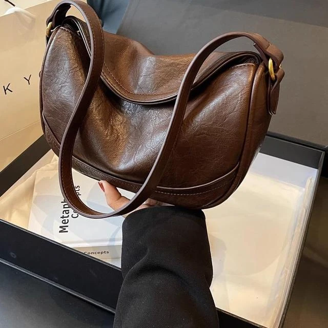 韩版设计小包女2025新款春季美拉德复古软皮单肩腋下包百搭斜挎包