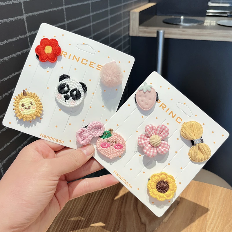 婴儿汗毛夹可爱宝宝发量少布艺发夹宠物夹子DIY胎毛发卡头饰发卡