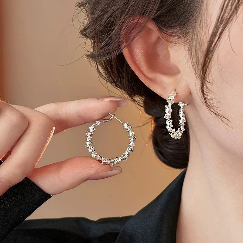 925银耳饰 网红百搭复古欧美冷淡风法式耳钉七夕情人节送礼女友