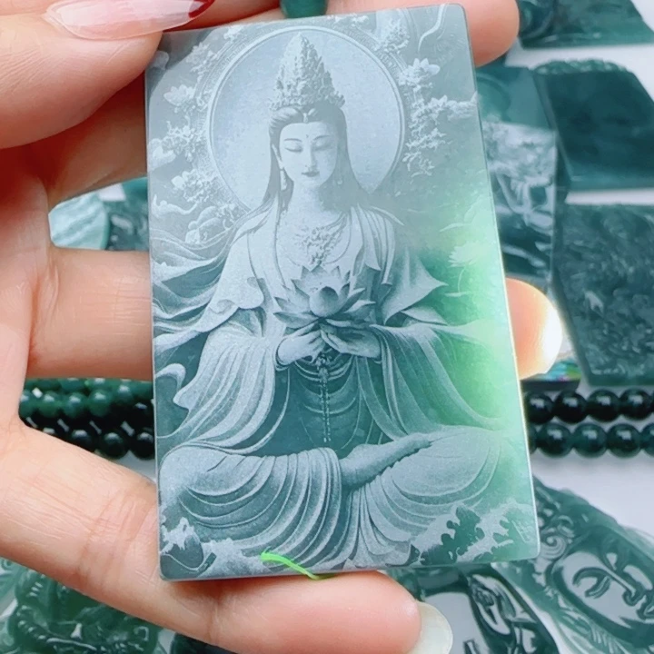 翡翠未镶嵌颈饰多样性发货天然A货翡翠