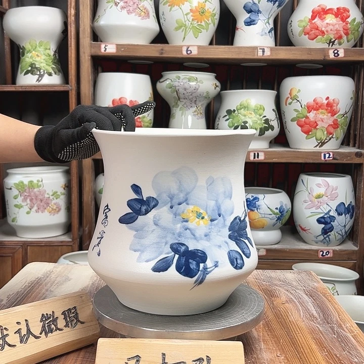 摆件小蛮腰兰兰牡丹瓷新款陶瓷