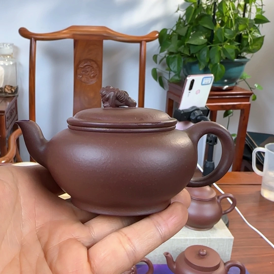 紫砂茶壶M*三脚金紫