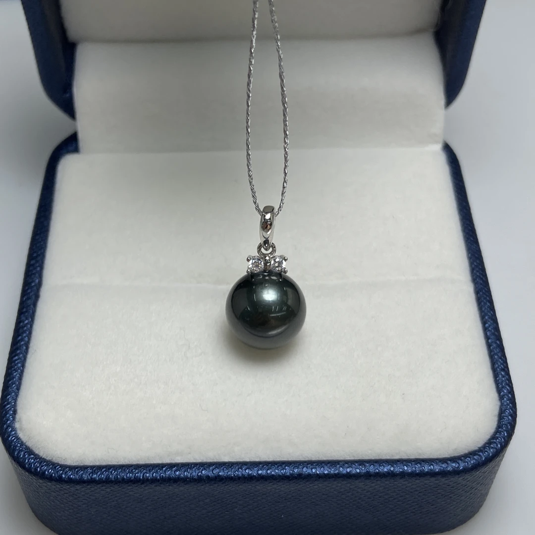海水珍珠大溪地S925银吊坠11-12mm强光高级时尚送朋友送老婆