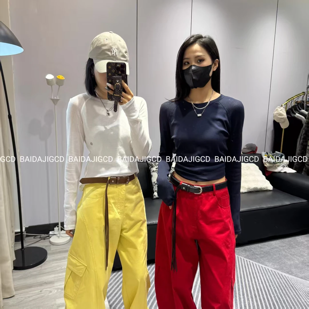 工厂店-（利落修身）早秋时尚修身极简风内搭显瘦长袖上衣（26106）