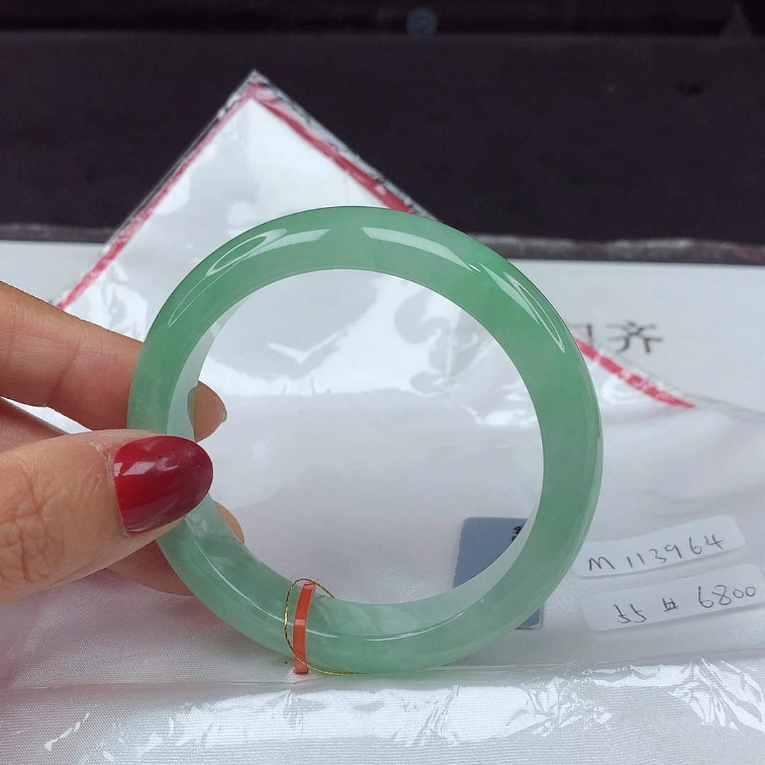 翡翠手镯未镶嵌55圈3964