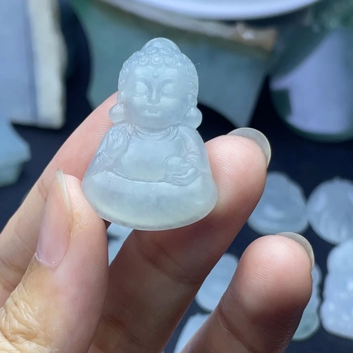 可****未镶嵌定制翡翠宝宝佛包双抛