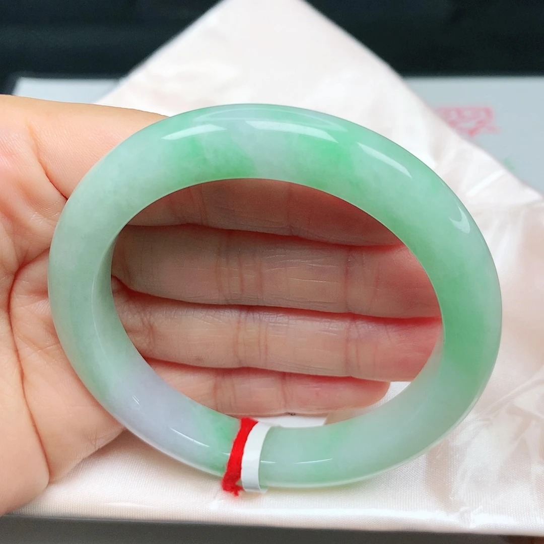 未镶嵌手镯翡翠果绿35