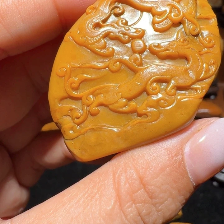 ༆***༆寿山石印石寿山田黄手把件