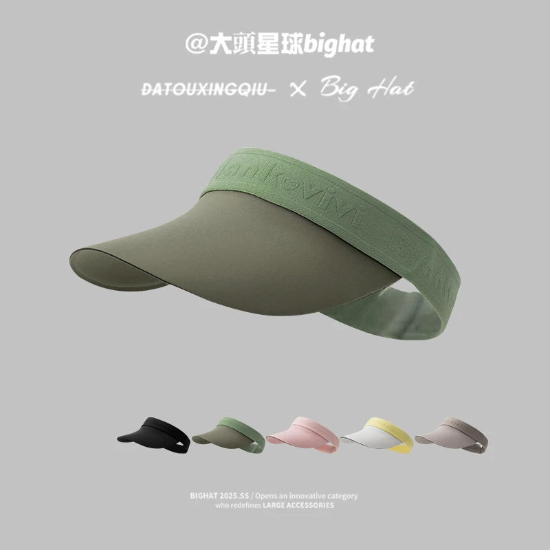 遮阳空顶帽大头围帽子防紫外线大帽檐防晒帽