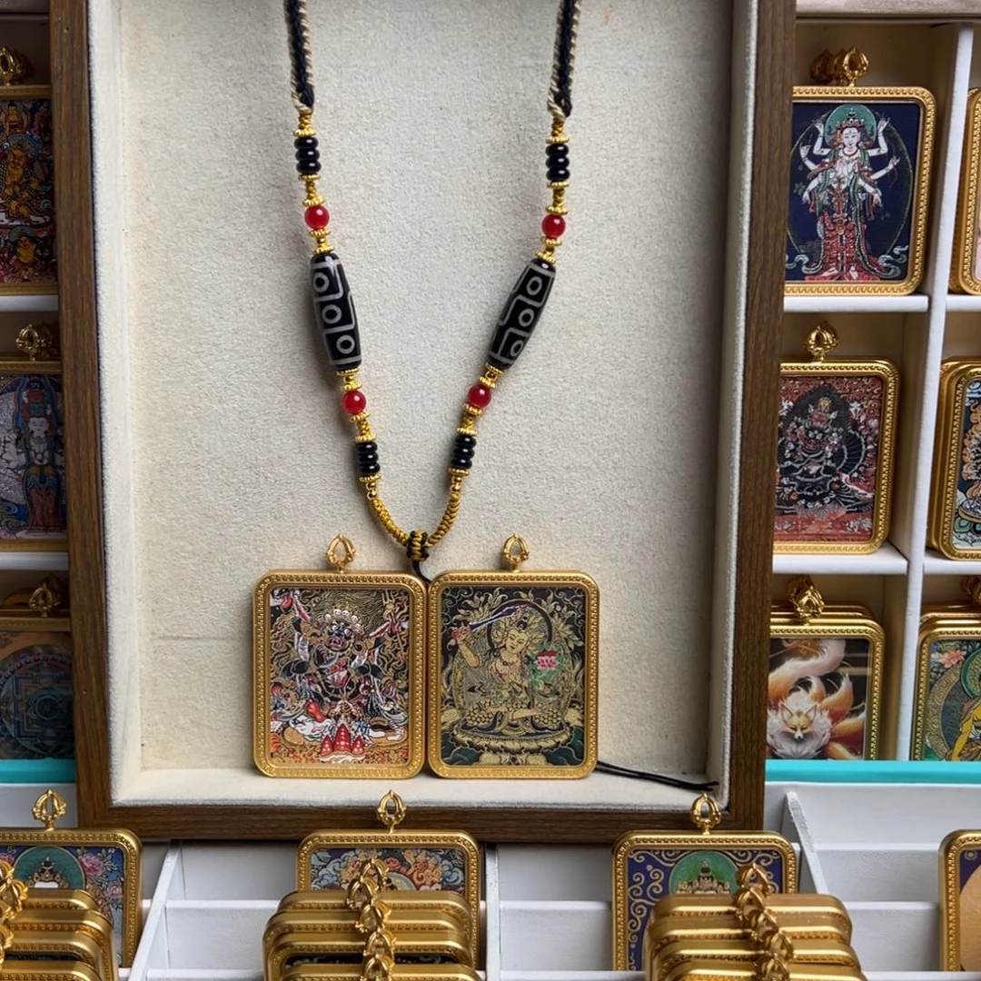 《***》吊坠双面定制 文殊 大黑天