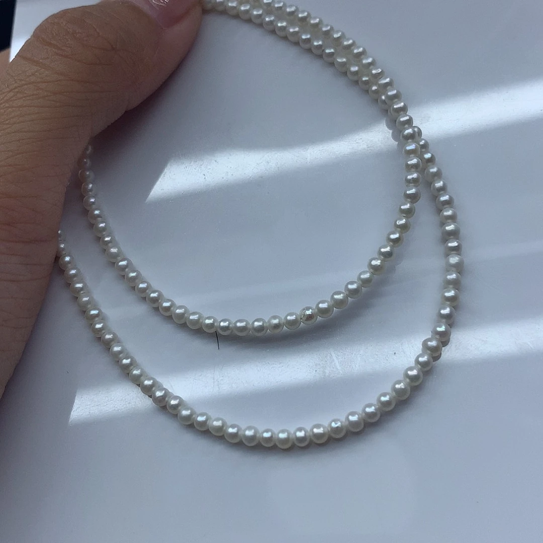 未镶嵌淡水珍珠2-3x8项链