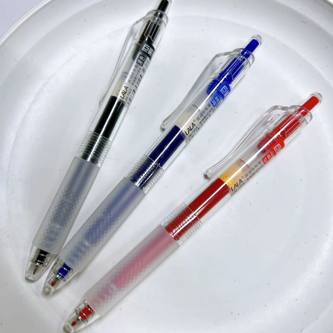 【发3支】C01黑红蓝墨LALA巨能写经典款1800M大容量..掉封蜡不售后