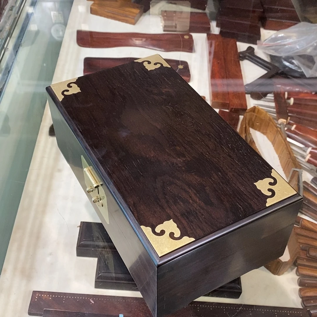 东非黑黄檀（紫光檀）独板首饰盒25/14/9